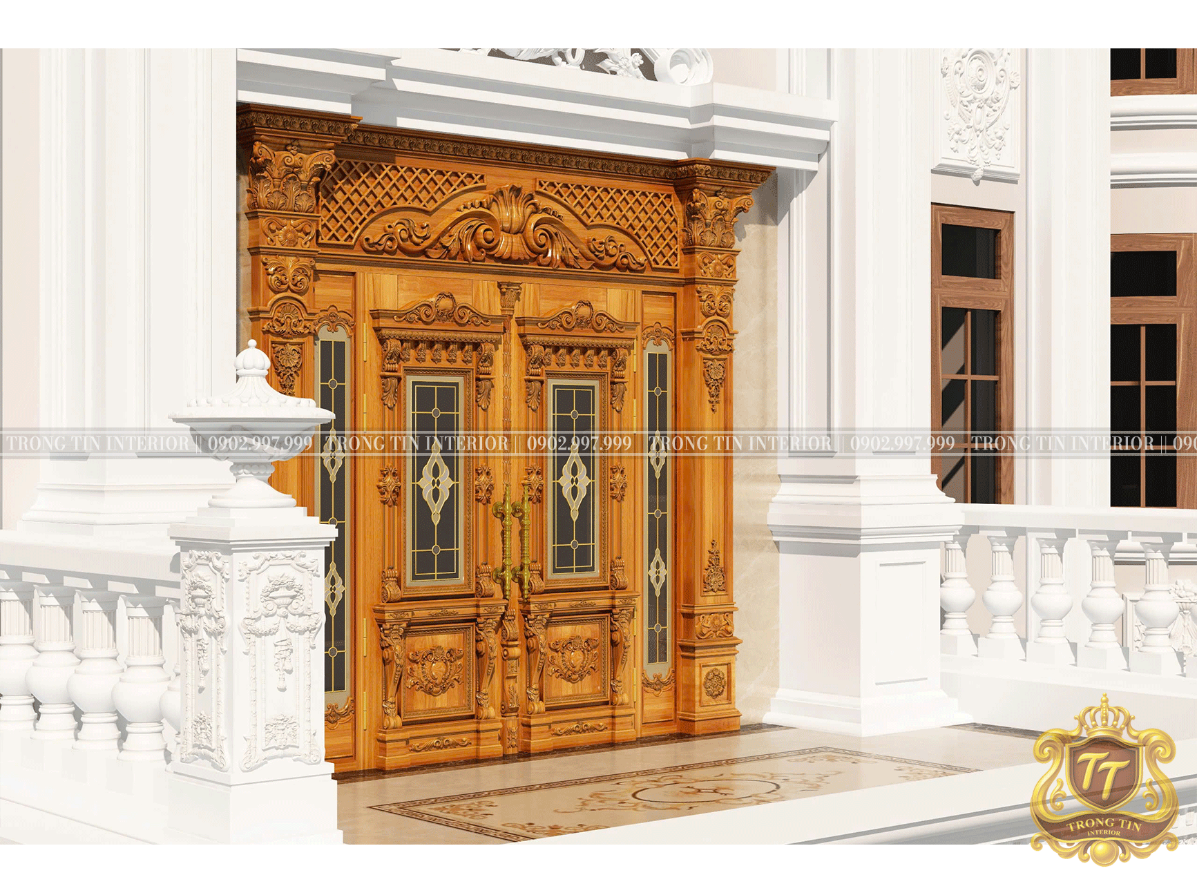 Cửa Mặt Tiền Cổ Điển Mẫu 8