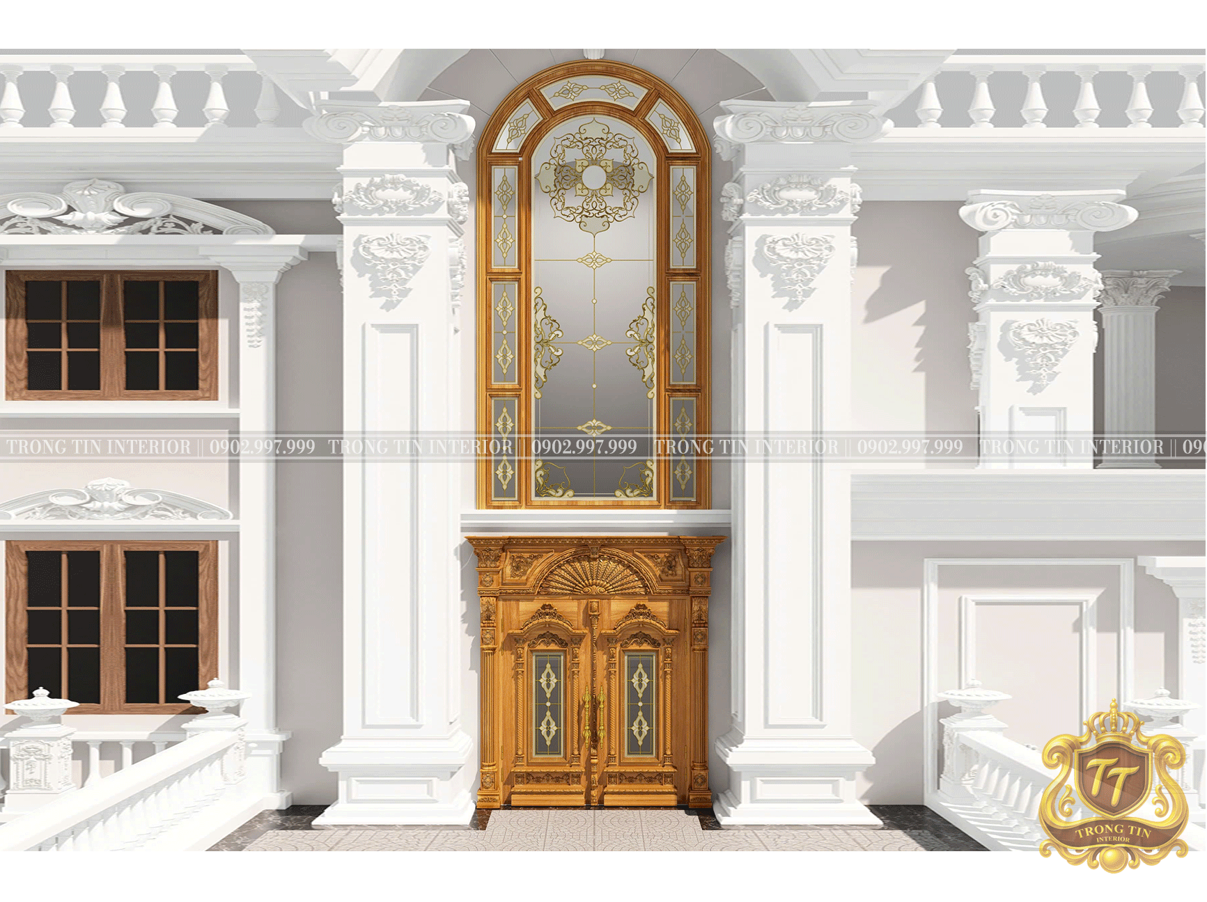 Cửa Mặt Tiền Cổ Điển Mẫu 9