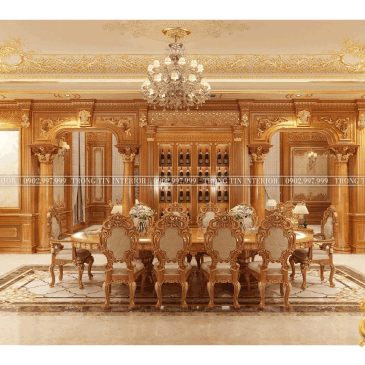 Phòng Ăn Cổ Điển Mẫu 6