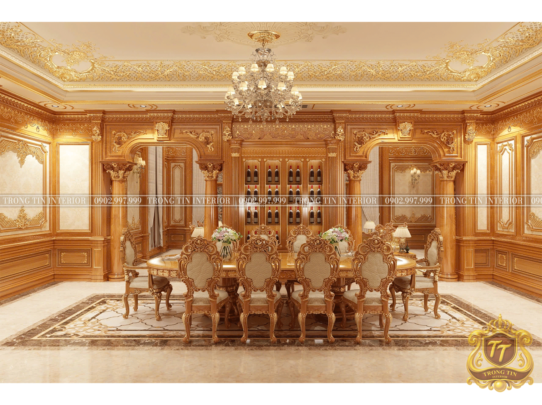 Phòng Ăn Cổ Điển Mẫu 6