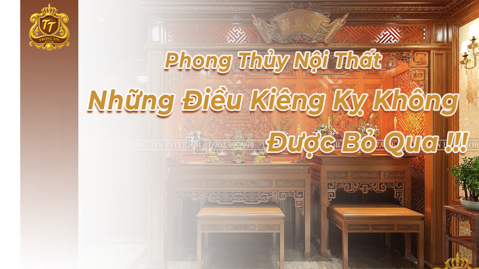 Phong thủy trong lắp đặt nội thất.