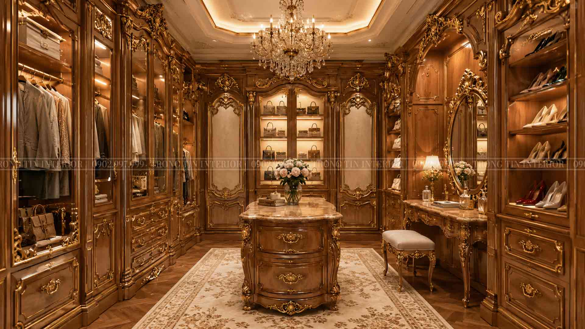 Phòng thay đồ cổ điển Louis XV