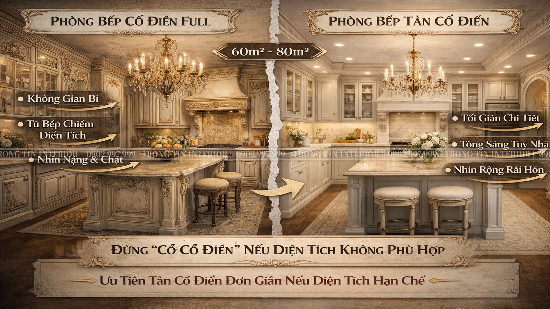 Đừng cố cổ điển nếu diện tích chưa phù hợp