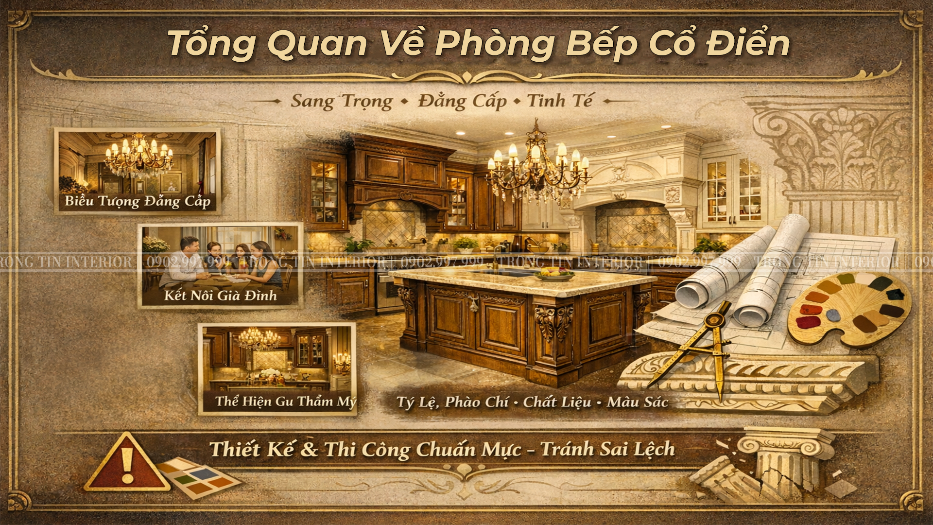 Tổng quan về thiết kế & thi công phòng bếp cổ điển