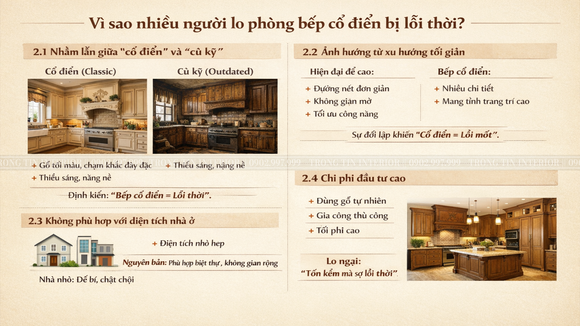 Vì sao nhiều người lo nhà bếp cổ điển sẽ lỗ thời?