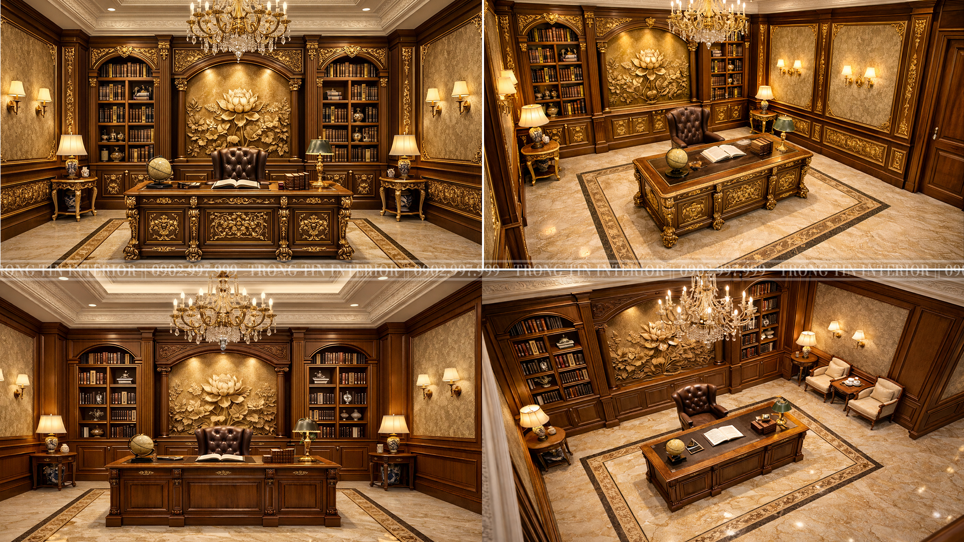 Hình ảnh so sảnh phòng làm việc Cổ Điển và Tân Cổ Điển