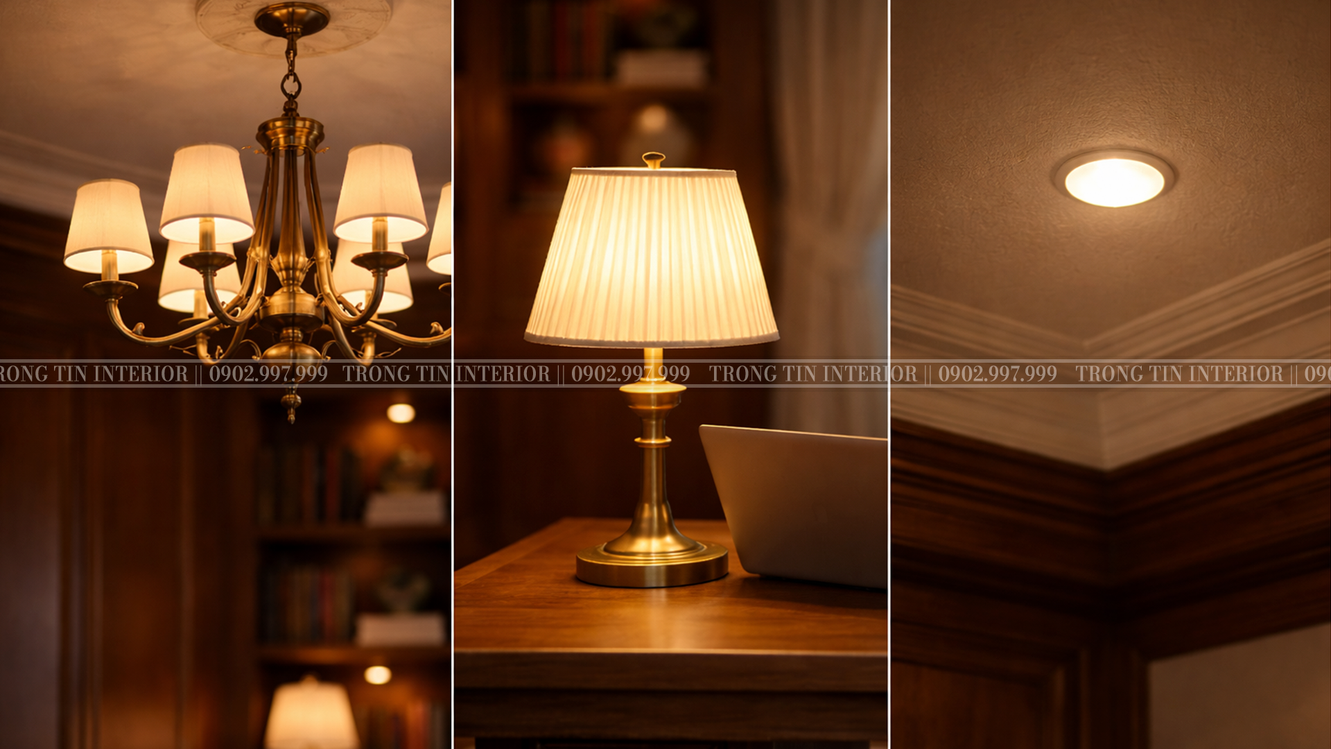 Với phong cách cổ điện, hệ đèn được trang trí phù hợp với không gian và cũng là nguồn sáng tạo nên sự sang trọng của phòng làm việc