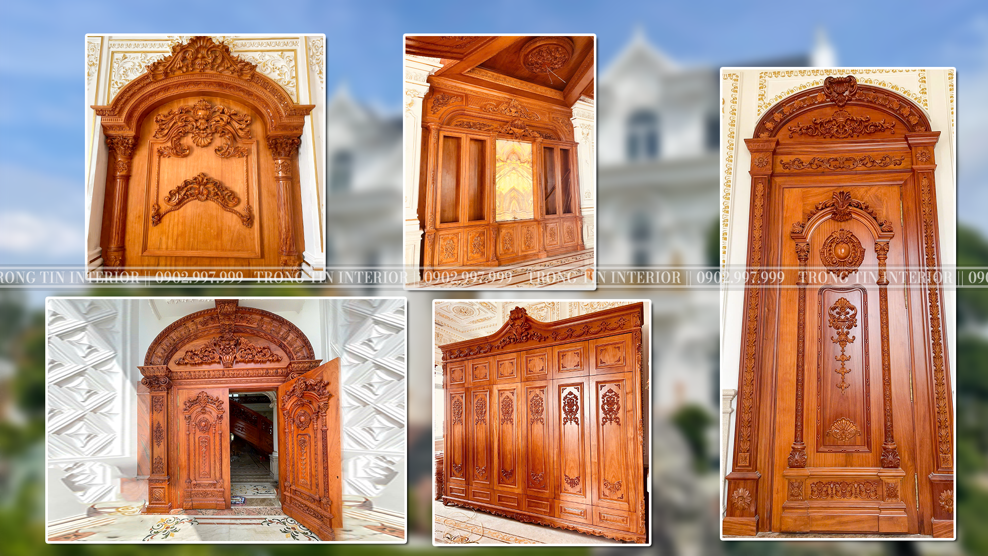 Hệ thống cửa & tủ được làm bằng gỗ tự nhiên - Trọng Tín Interior