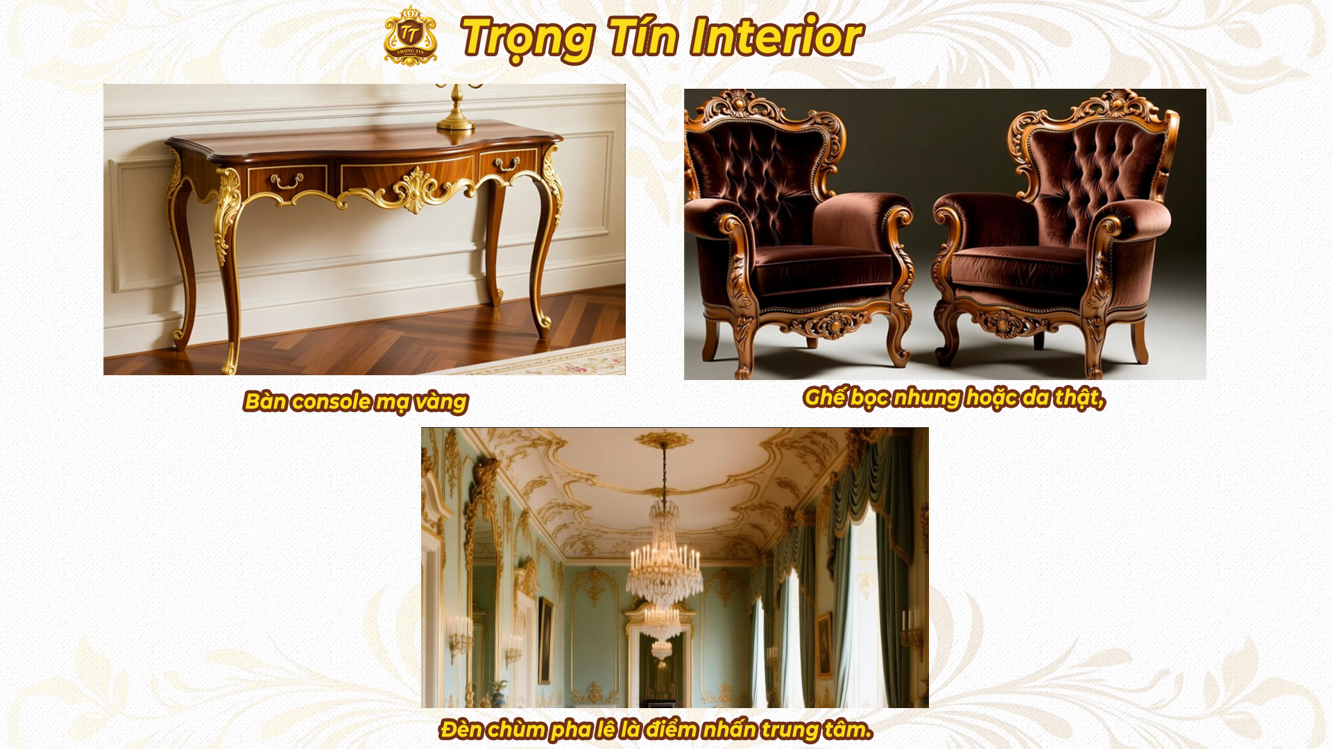 Nội thát dành cho đại sảnh cổ điển