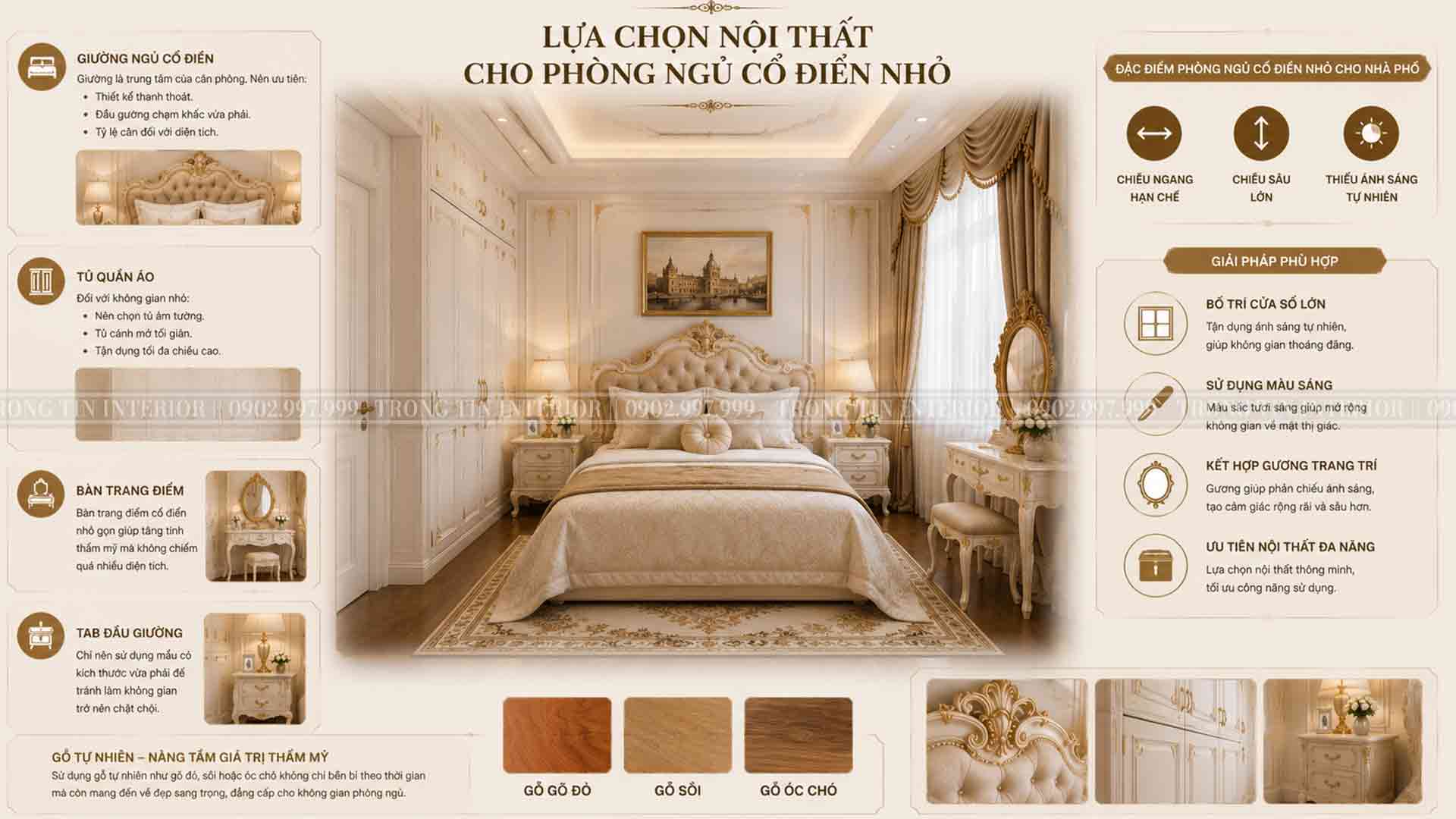 Lựa Chọn Nội Thất Phòng Ngủ Cổ Điển Cho Phù Hợp