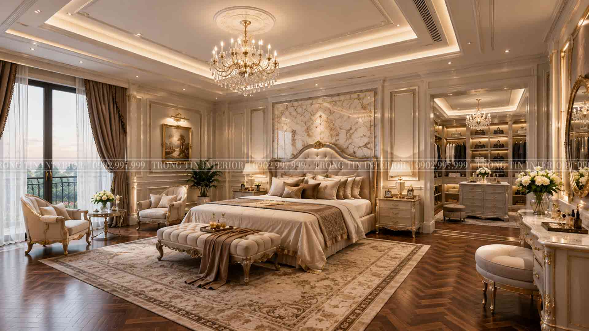 Phòng Ngủ Master theo phong cách Neo Classic Luxury