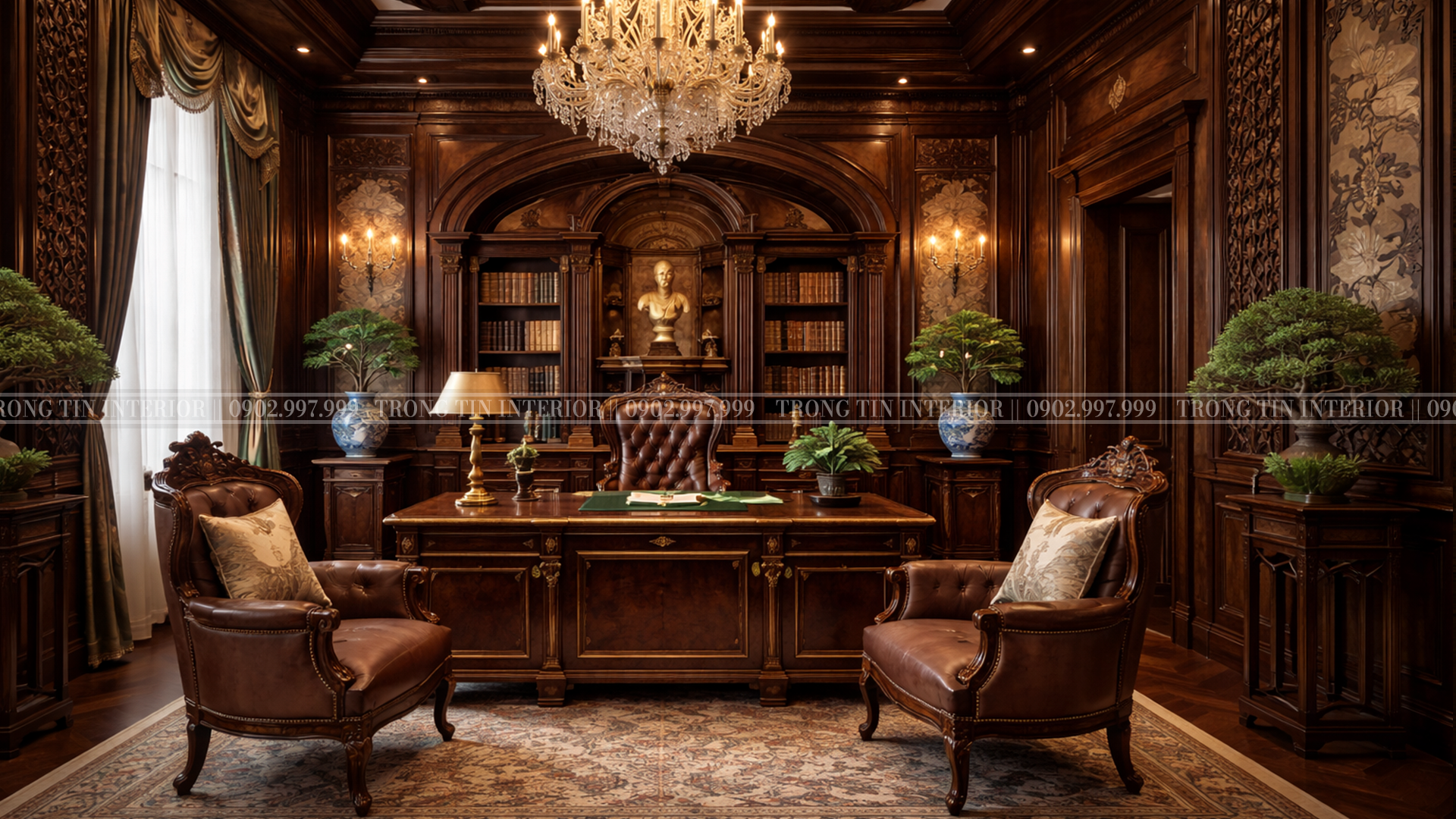 Hình ảnh thể hiện vị trí làm việc của "Sếp" uy quyền và sang trọng