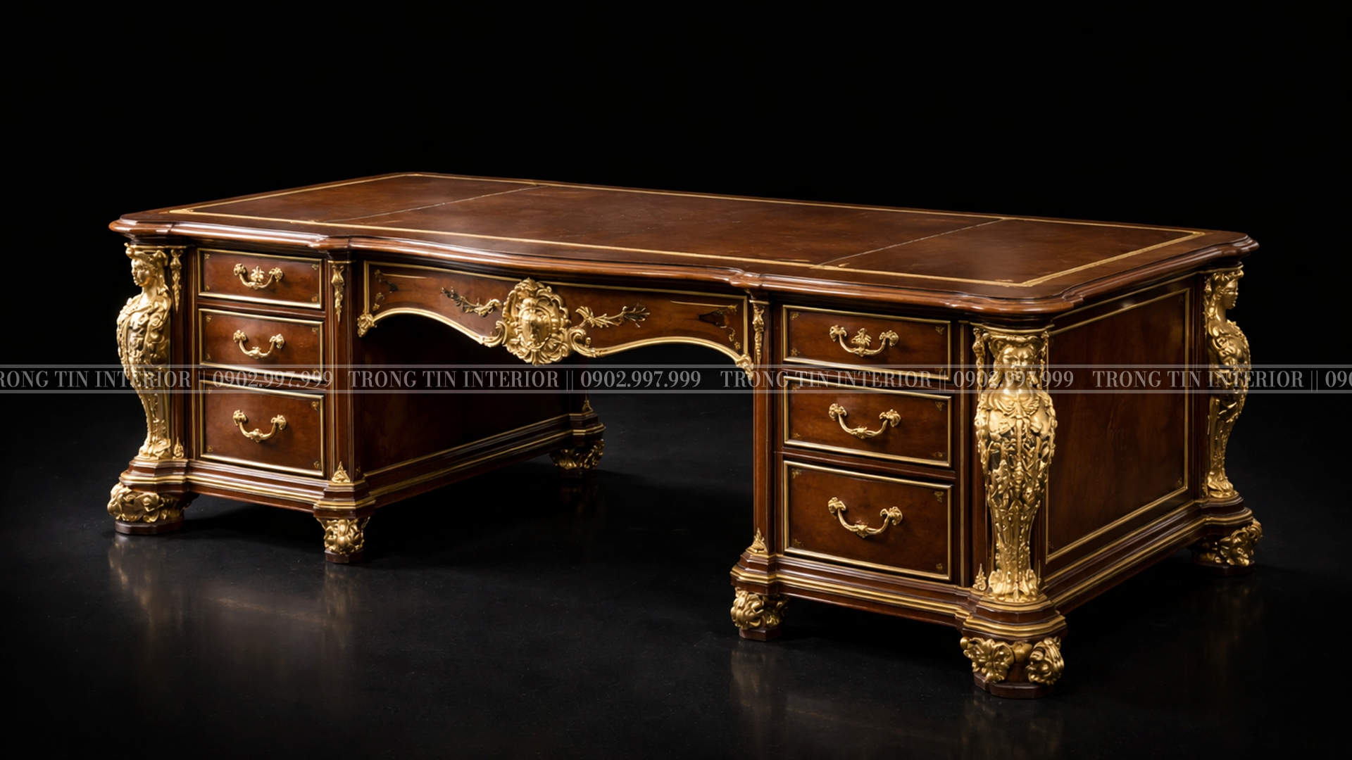 Bàn làm việc cổ điển 2 - Trọng Tín Interior