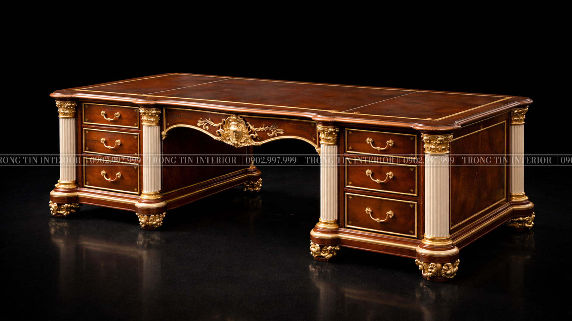 Bàn làm việc tân cổ điển 7 - Trọng Tín Interior