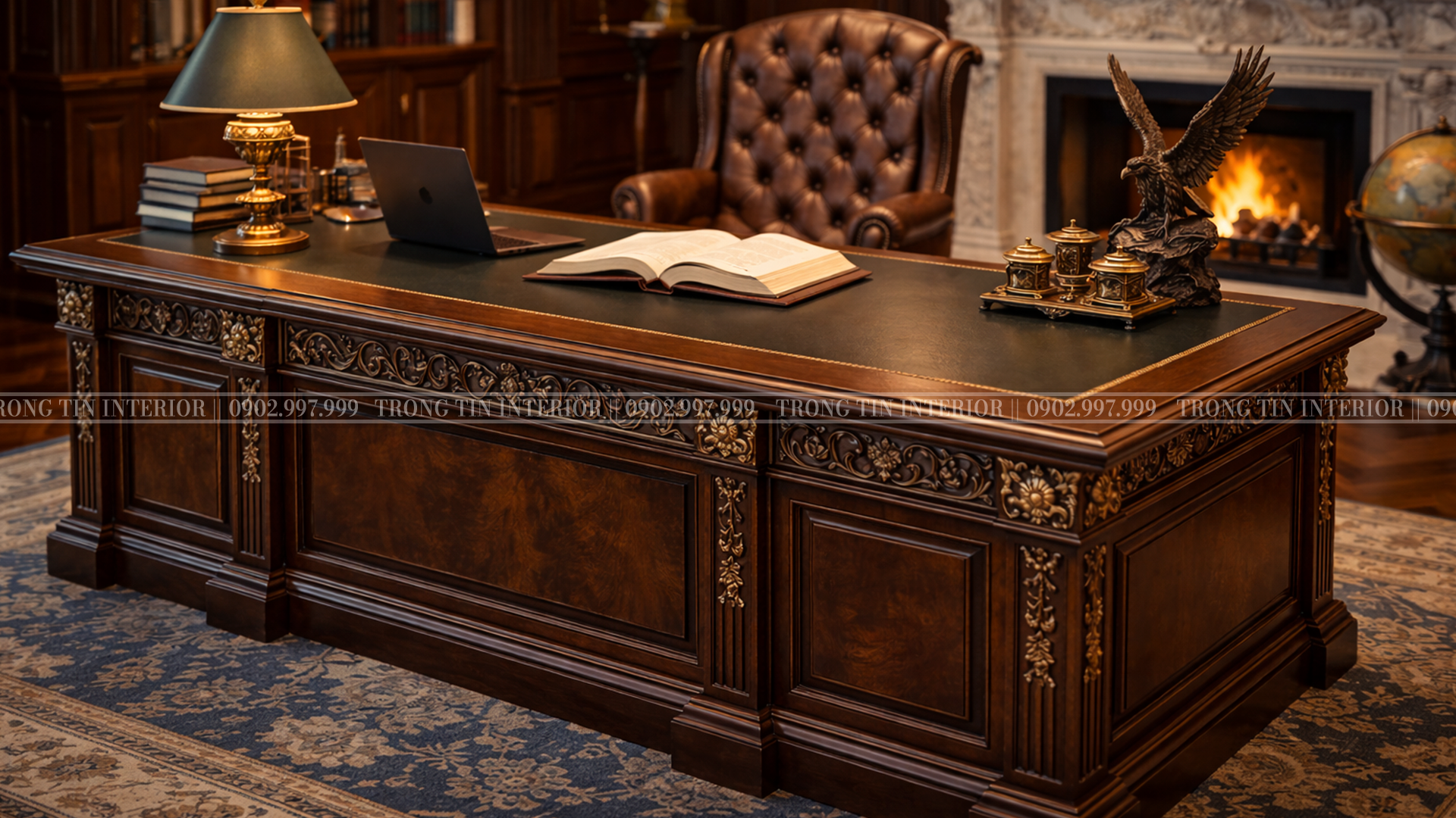 Mẫu bàn làm việc cổ điển - Trọng Tín Interior
