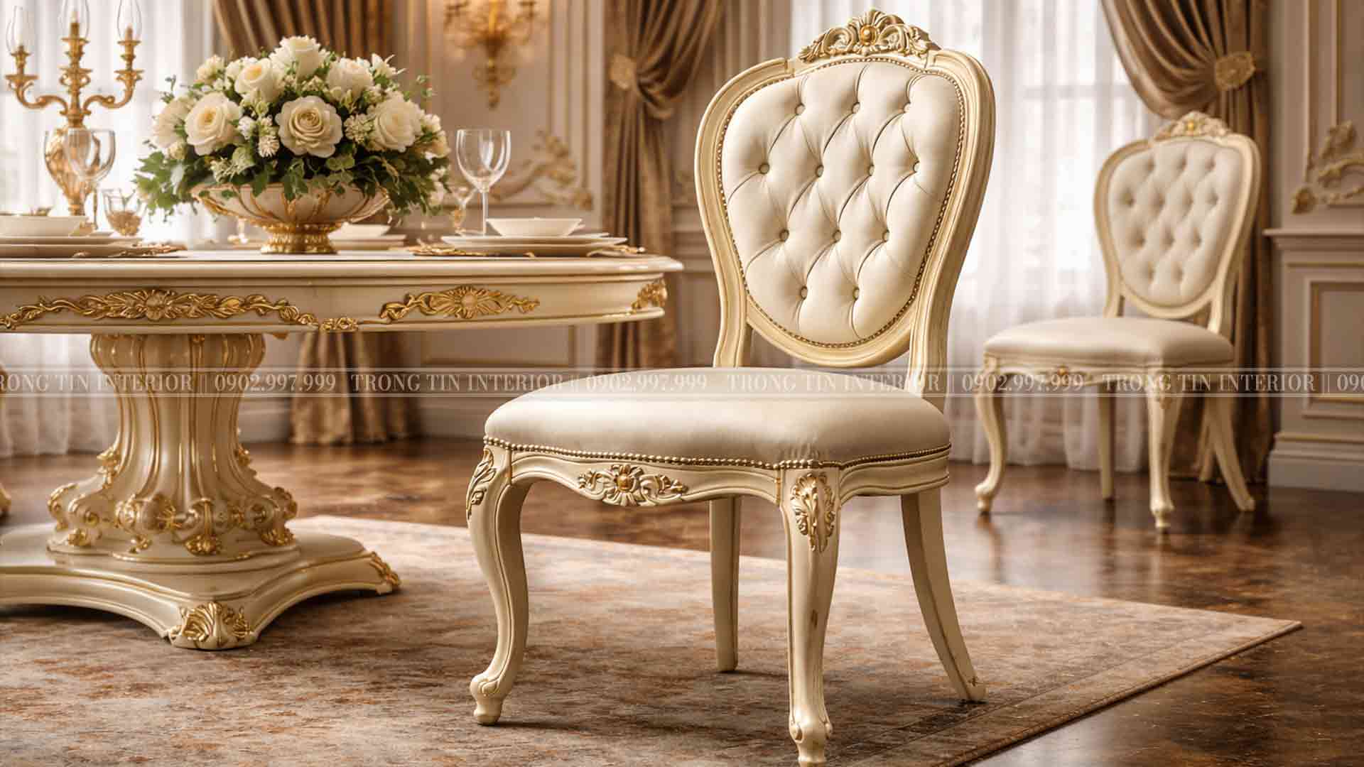 Ghế ăn trong không gian phòng ăn