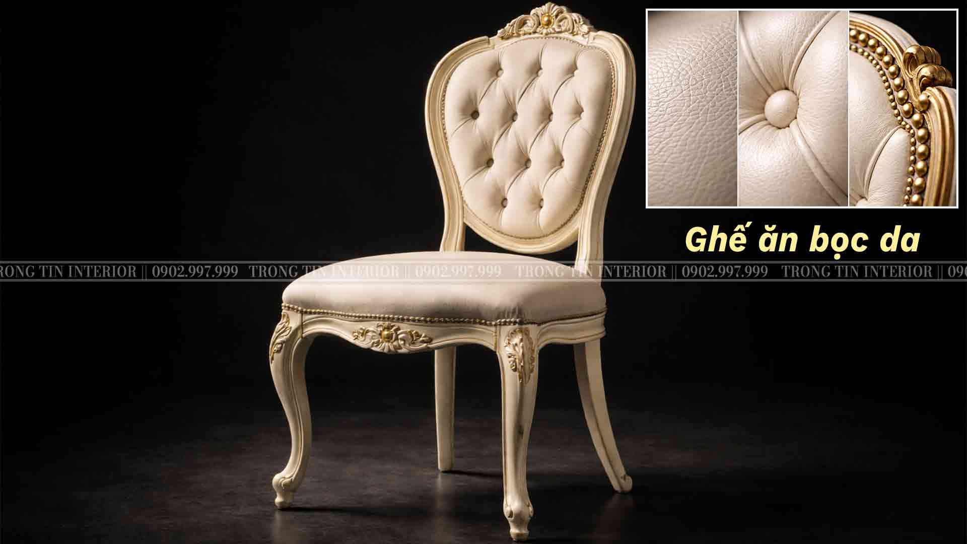 Hình ảnh ghế ăn cổ điển bọc da cao cấp