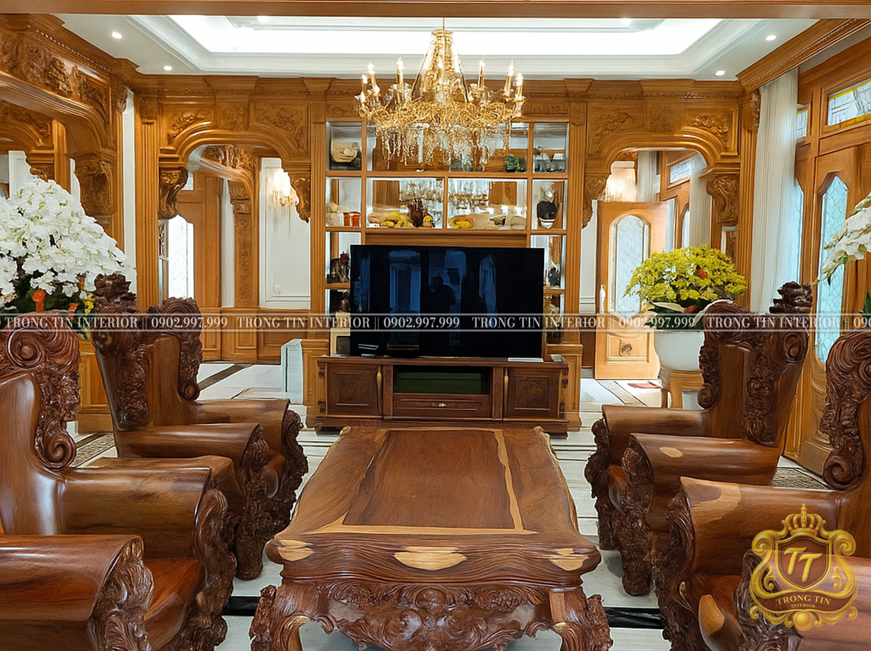 Hình ảnh thực tế thi công tại nhà khách Quận 2 (Cũ) - Trọng Tín Interior