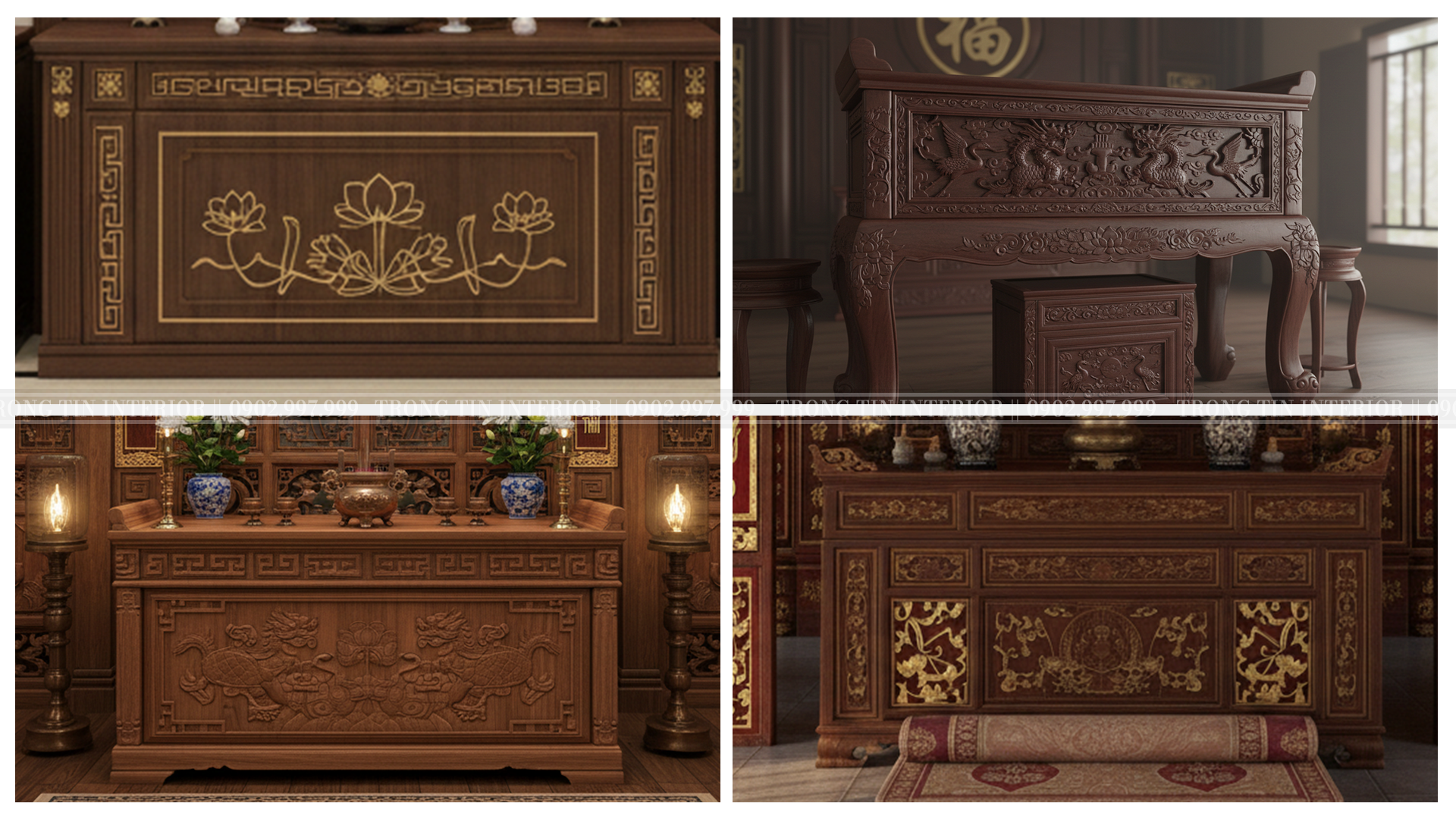 Một số hoa văn được sử dụng trong phòng thờ cổ điển - Trọng Tín Interior-1