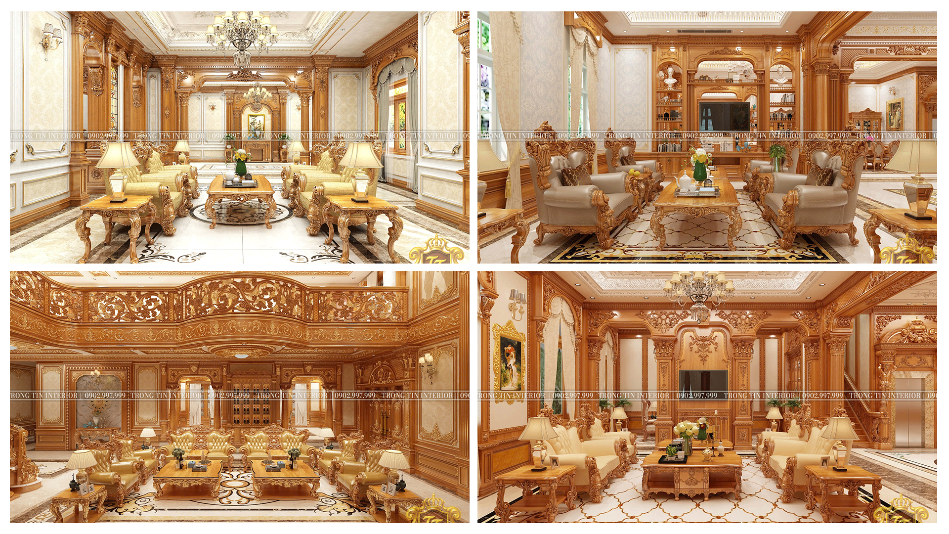 Phong cách phòng khách cổ điển - Trọng Tín Interior