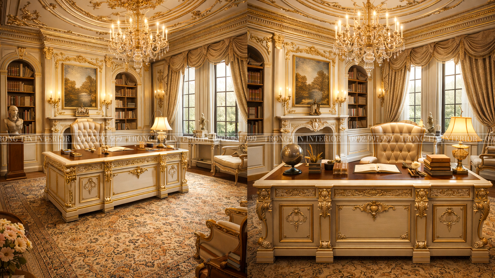 Phòng làm việc tân cổ điển - Trọng Tín Interior