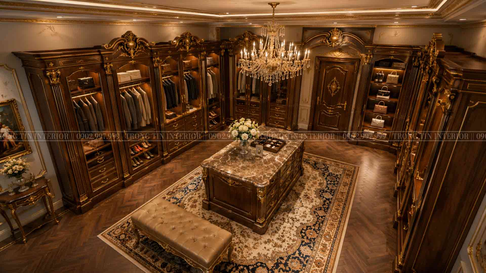 Mẫu phòng thay đồ cổ điển Baroque