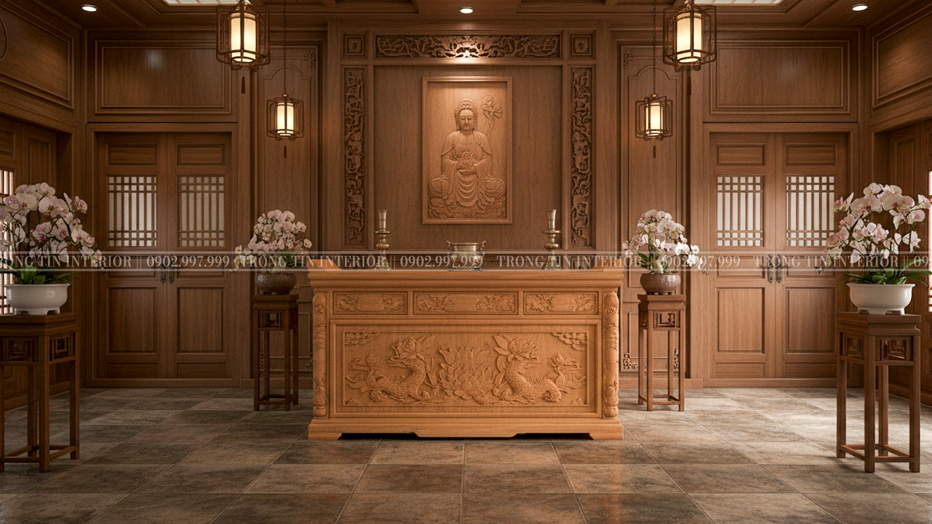 Phòng Thờ Cổ Điển Á Đông 1 - Trọng Tín Interior