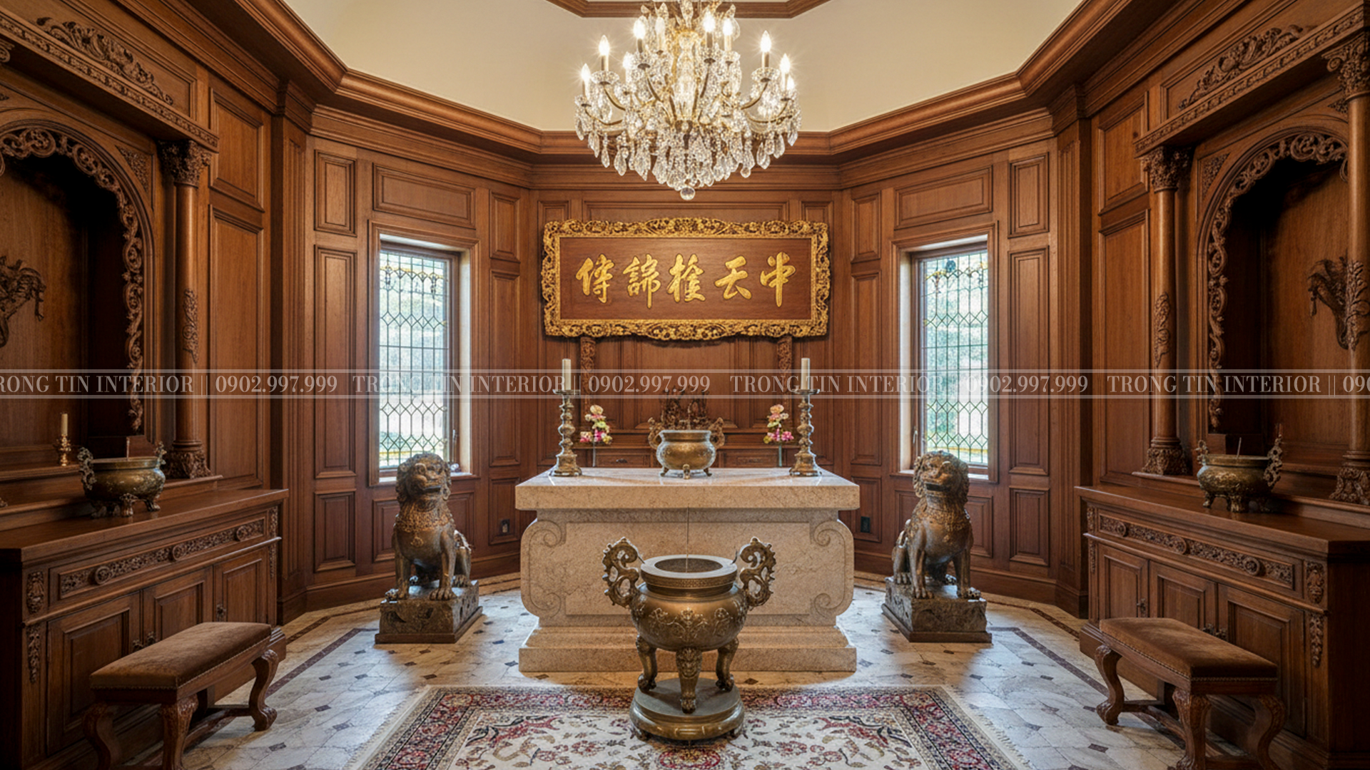 Phòng Thờ Cổ Điển Á Đông 3 - Trọng Tín Interior