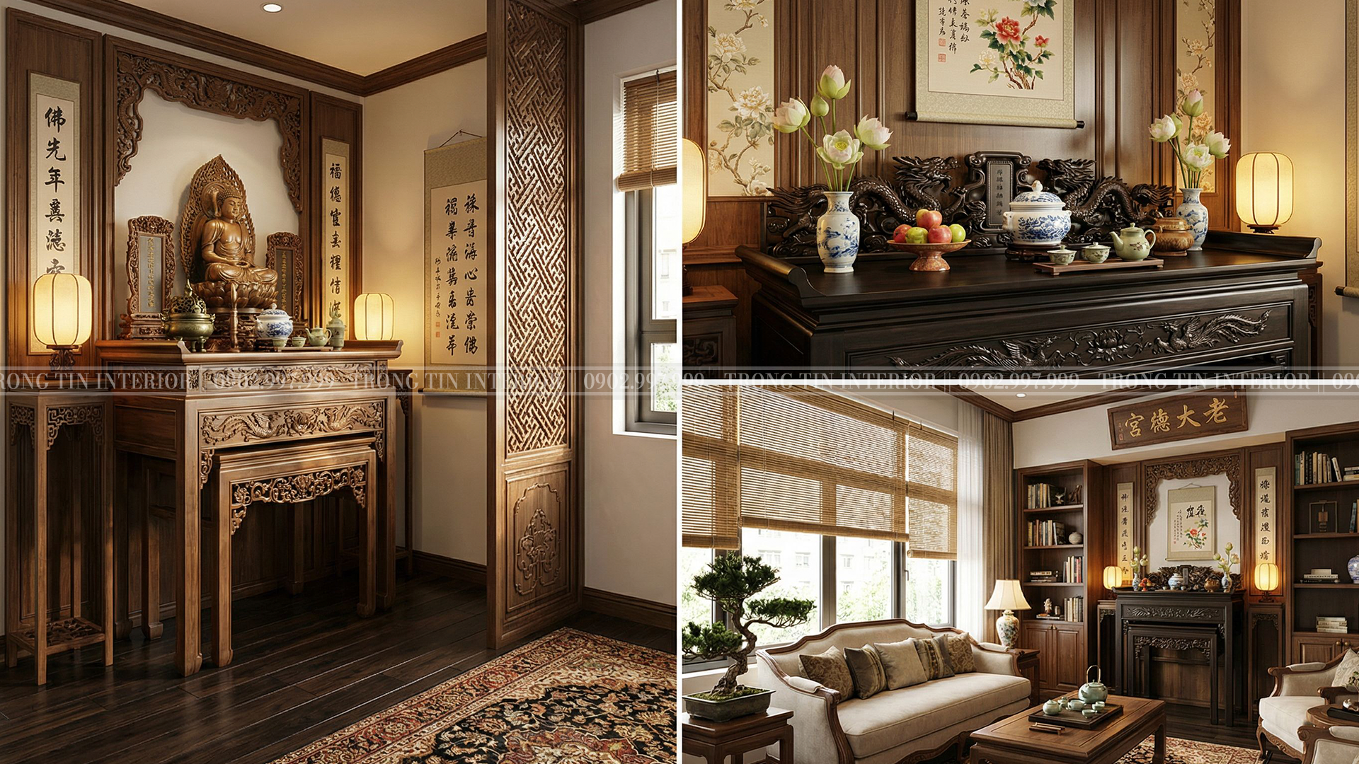 Phòng thờ cổ điển mini 1 - Trọng Tín Interior