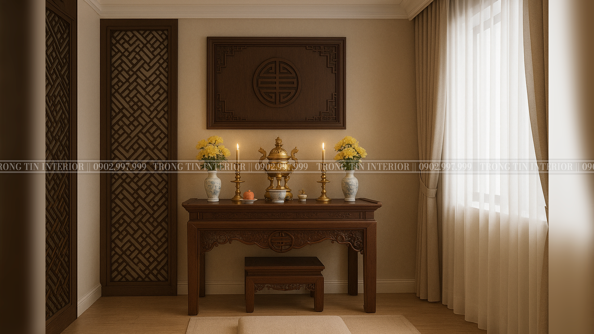 phòng thờ cổ điển mini 2 - Trọng Tín Interior