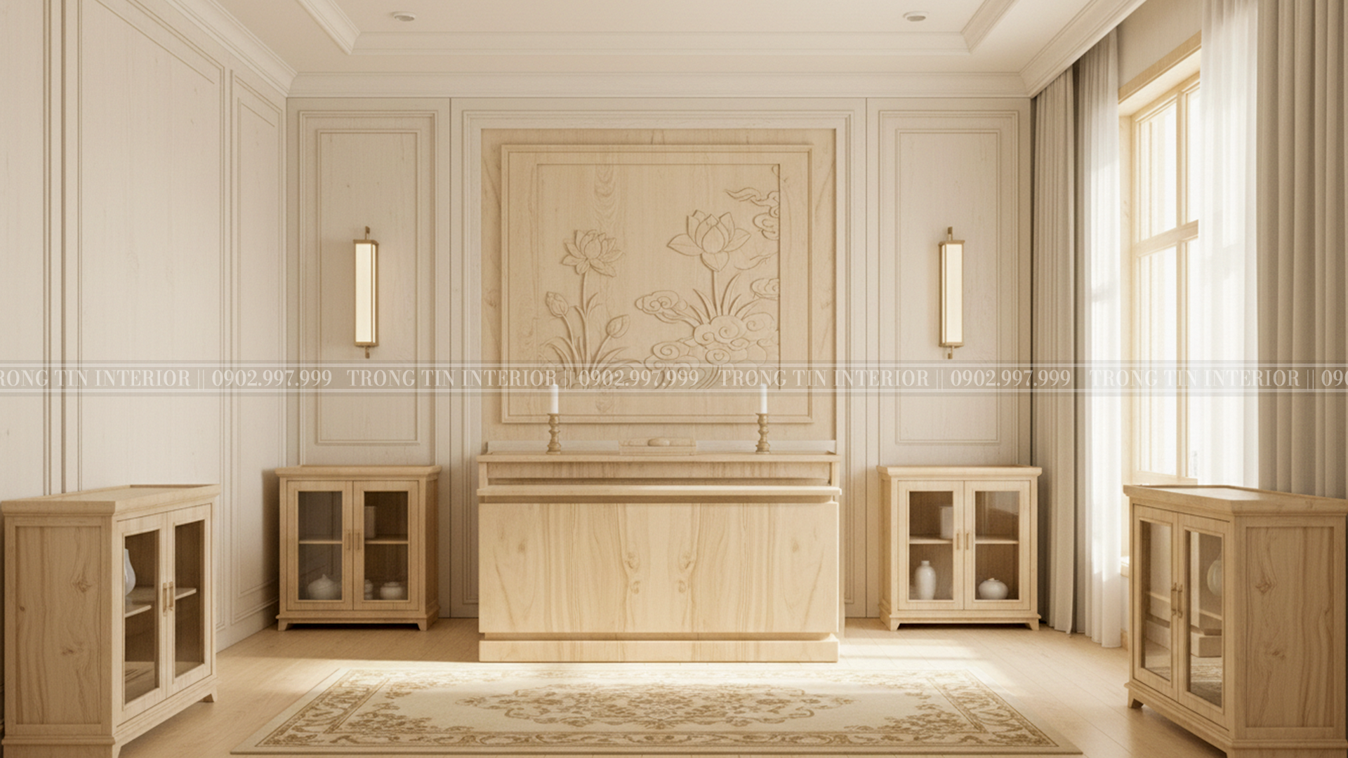Phòng thờ cổ điển sang trọng và tôn nghiêm 3 - Trọng Tín Interior