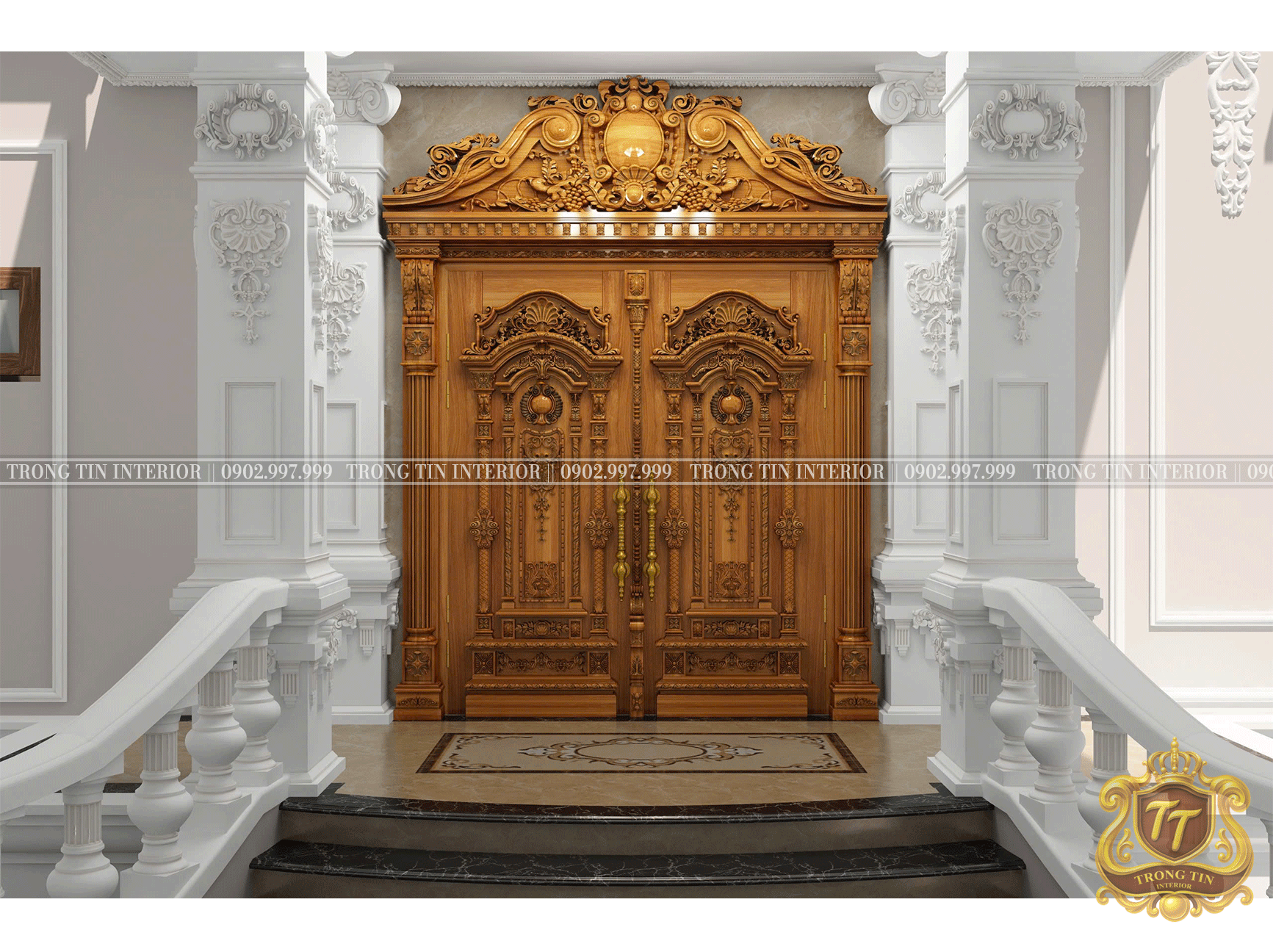 Cửa Mặt Tiền Cổ Điển Mẫu 7
