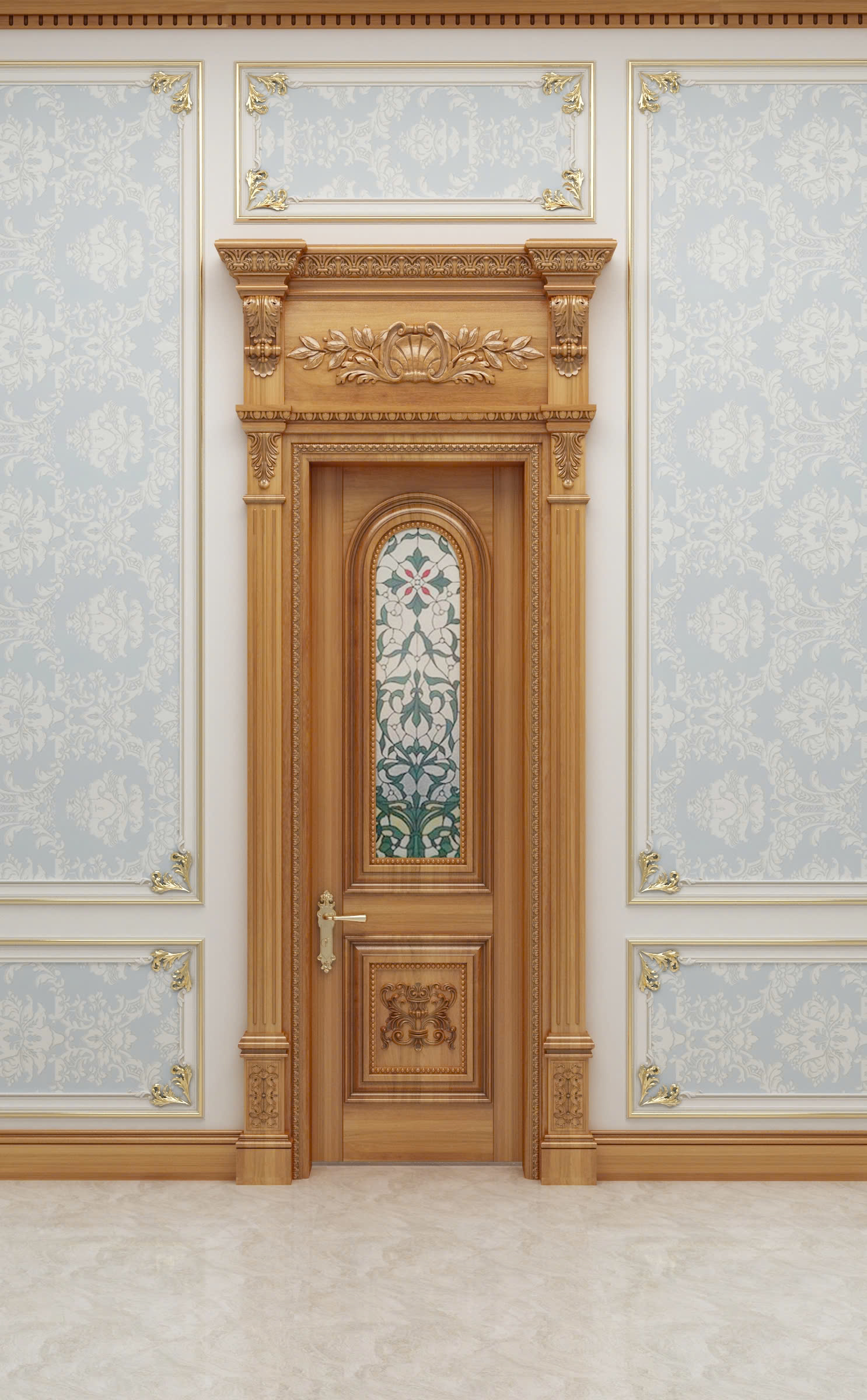Cửa Phòng Cổ Điển Mẫu 2