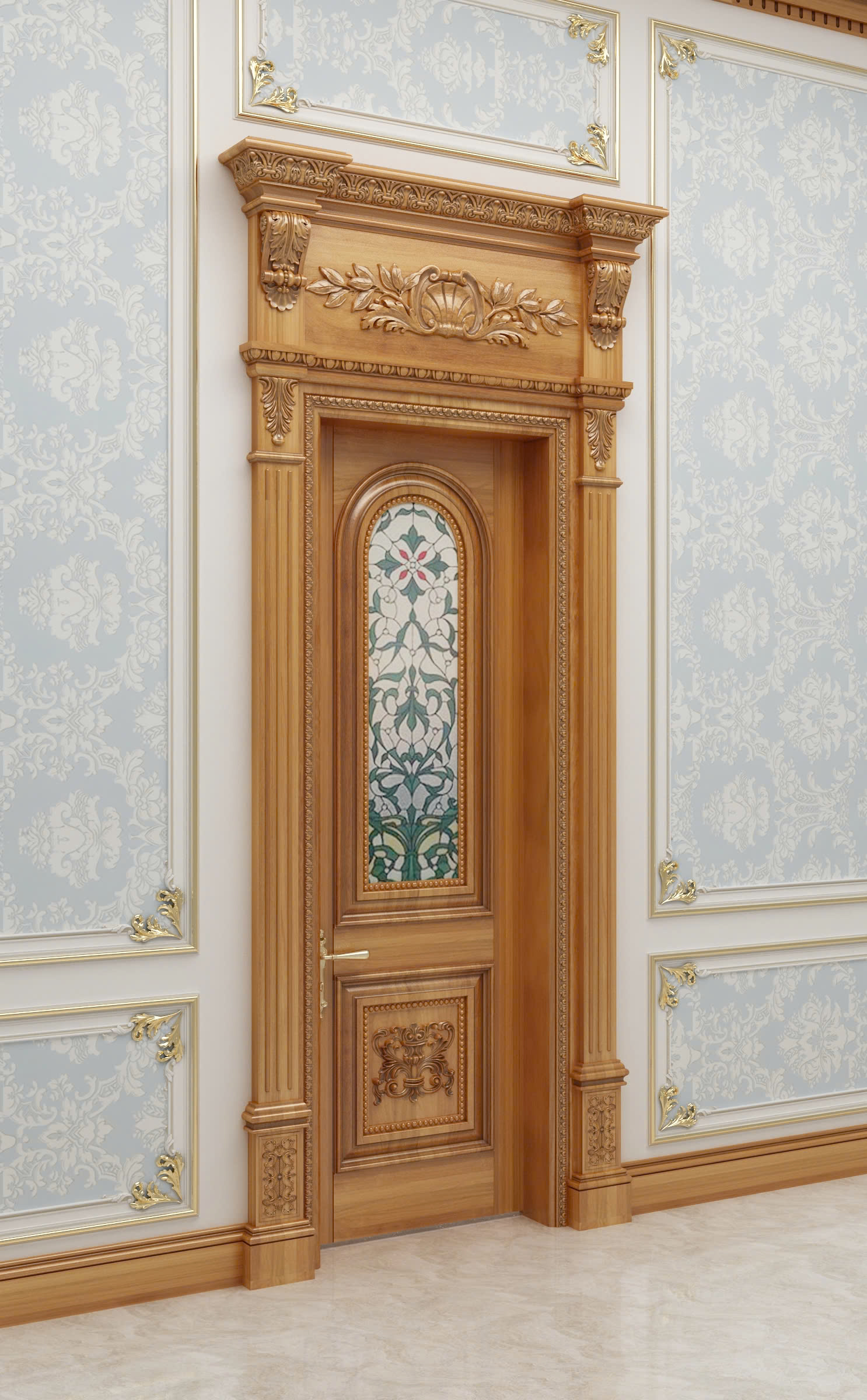 Cửa Phòng Cổ Điển Mẫu 2