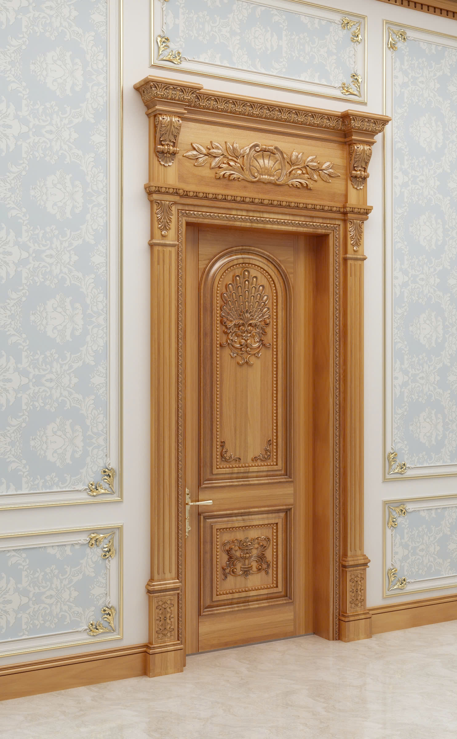 Cửa Phòng Cổ Điển Mẫu 1