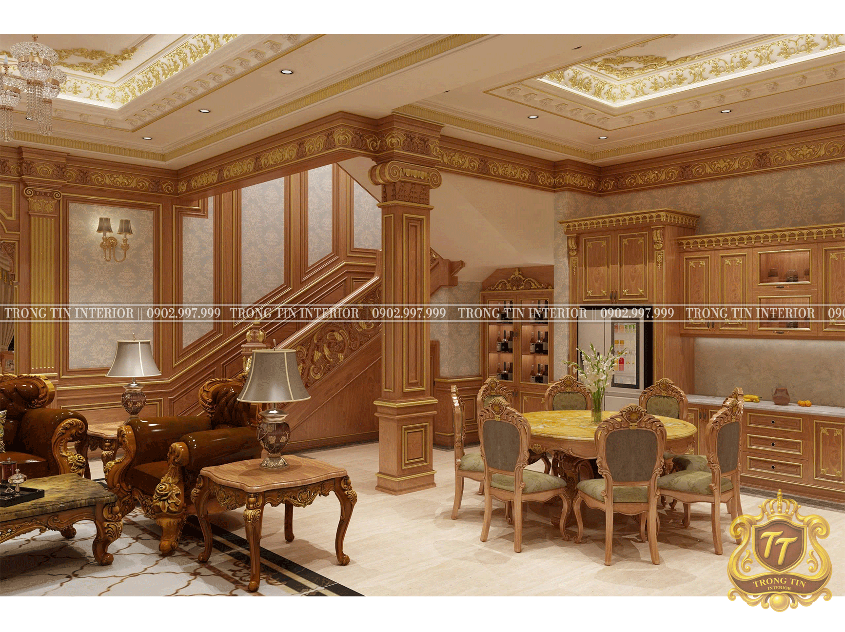 Phòng Bếp Cổ Điển Mẫu 5