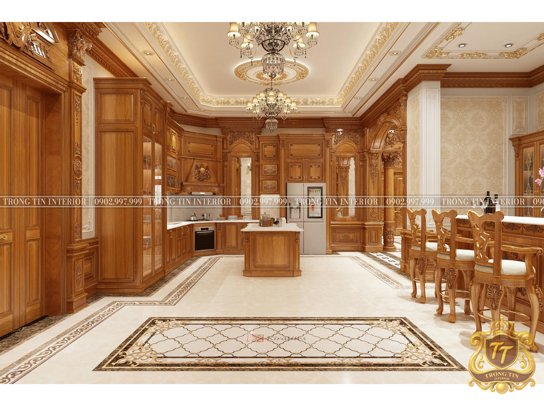 Phòng Bếp Cổ Điển Mẫu 6