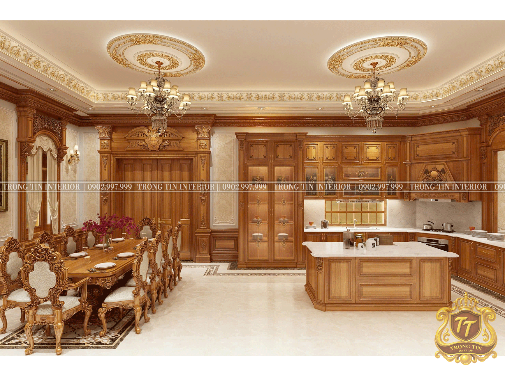 Phòng Bếp Cổ Điển Mẫu 6