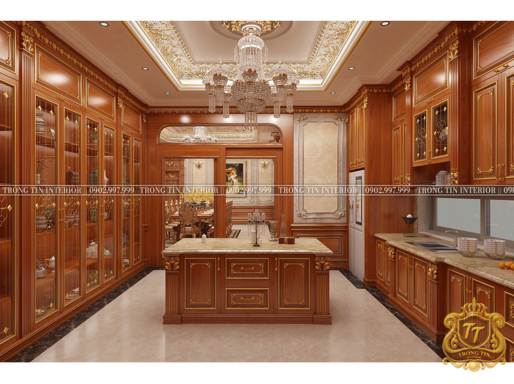 Phòng Bếp Cổ Điển Mẫu 8