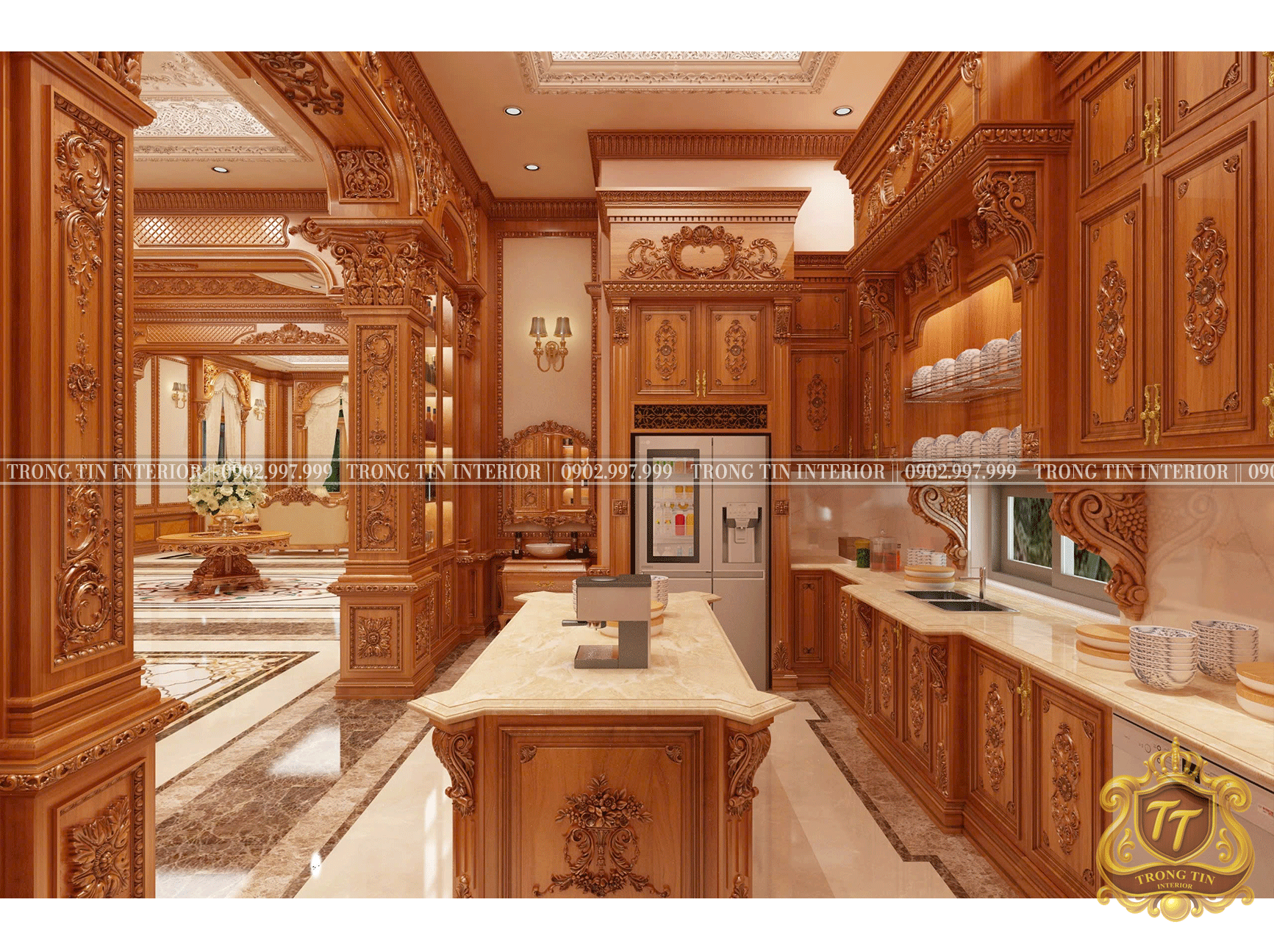 Phòng Bếp Cổ Điển Mẫu 9