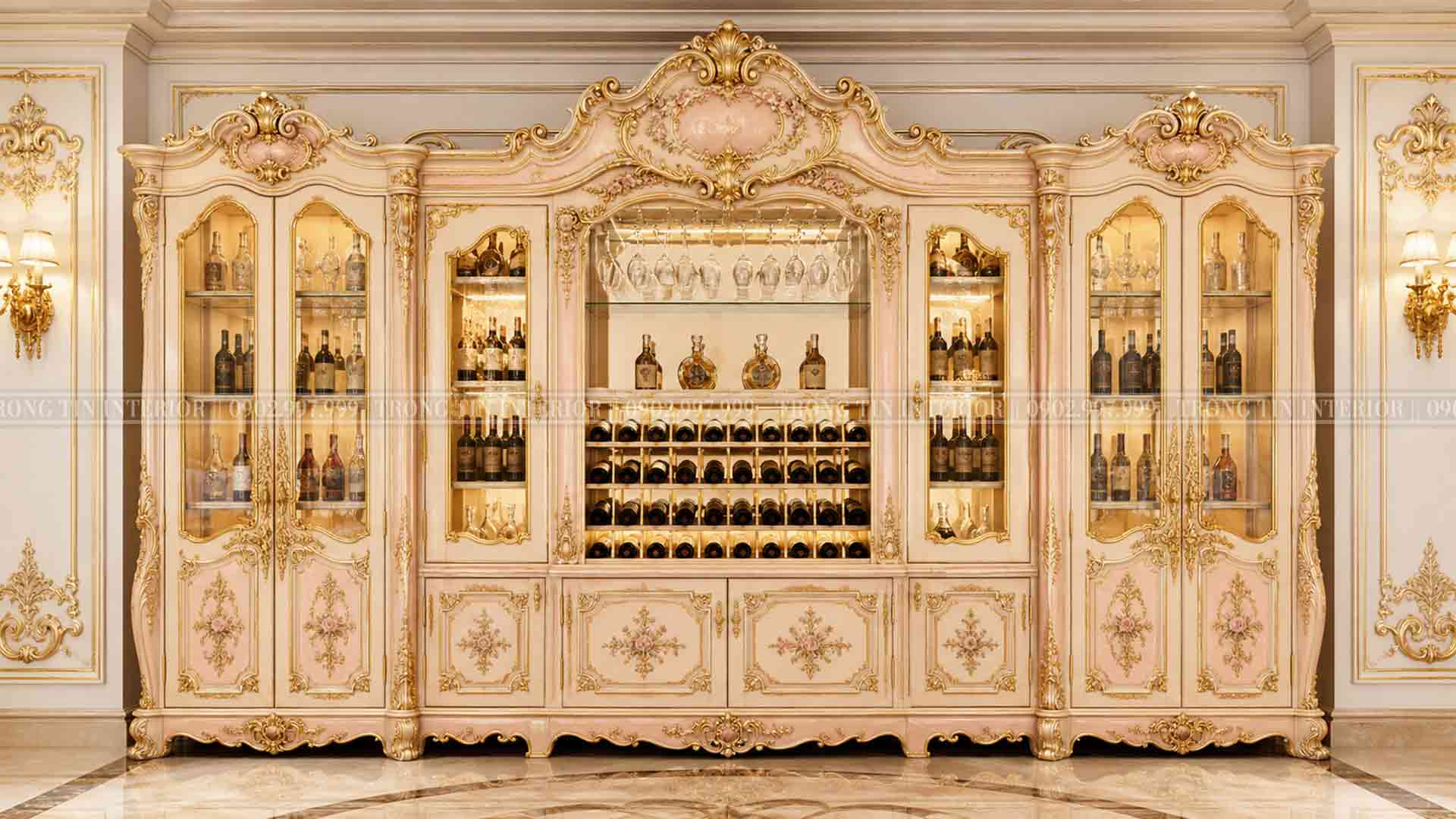 Tủ rượu phong cách Rococo
