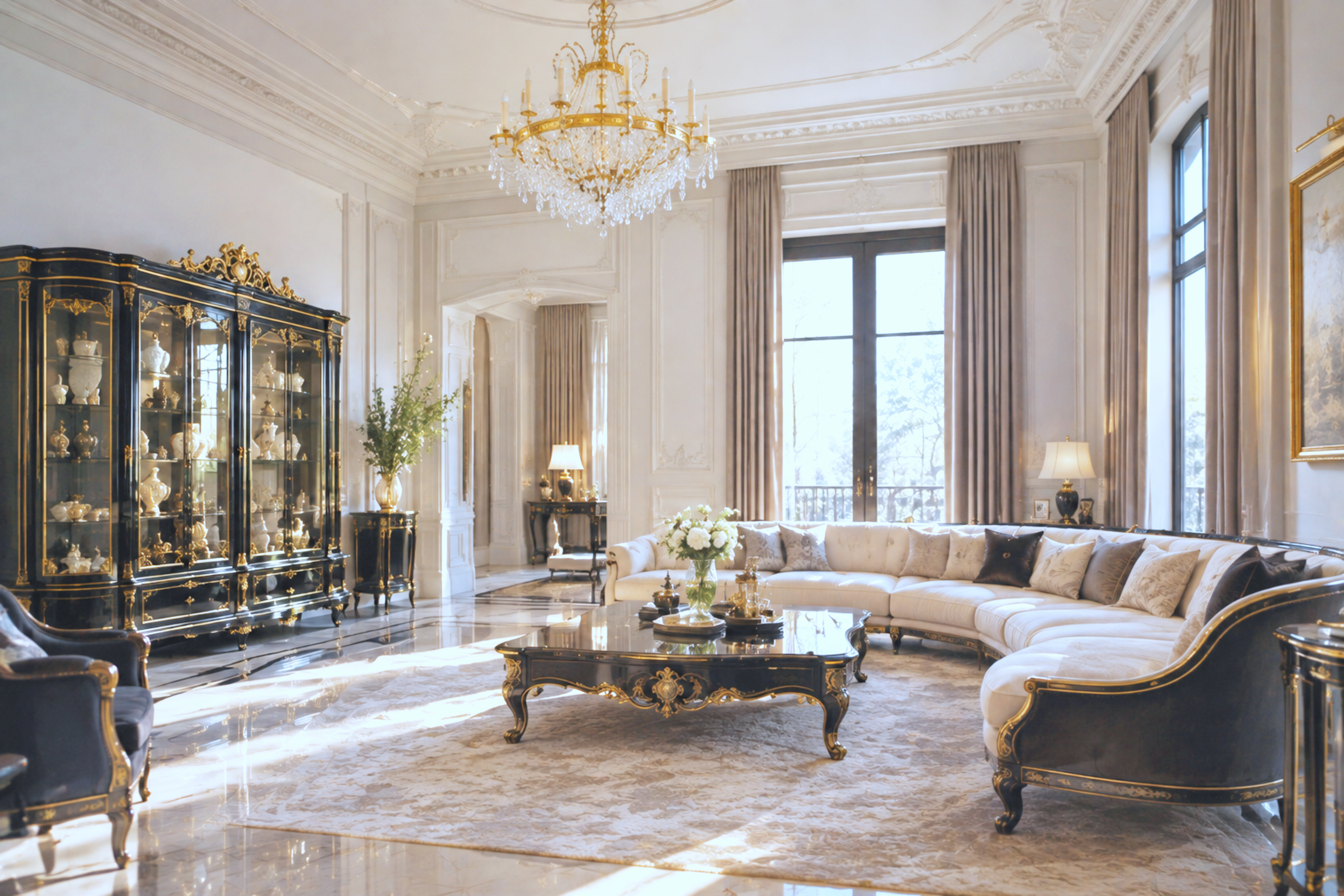 Phong Cách Versailles Noir Trong Thiết Kế Biệt Thự, Dinh Thự Và Không Gian Cao Cấp